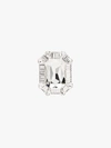 ALESSANDRA RICH SILVER TONE SQUARE CRYSTAL CLIP EARRINGS,FABA201514666885