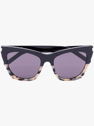 Saint Laurent Black Kate 214 Oversized Sunglasses In Black