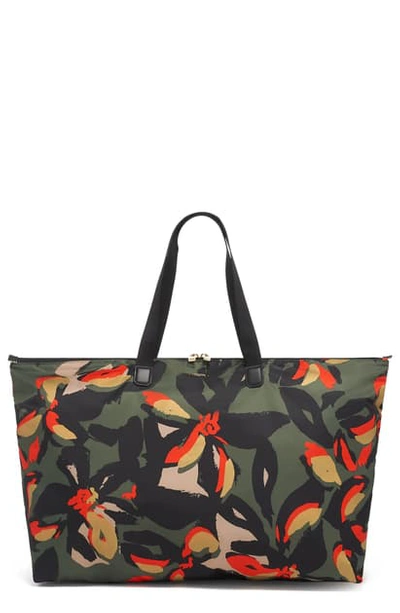 Tumi Voyageur Just In Case Packable Nylon Tote In Lily Abstract
