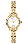 Ferragamo Varina Bracelet Watch, 22mm In Gold/ White/ Gold