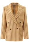 ACNE STUDIOS STRIPED DOUBLE-BREASTED JACKET