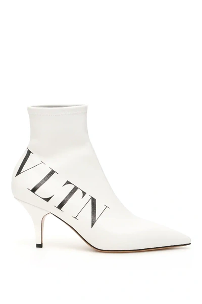 Valentino Garavani Vltn Boots 70 In White,black