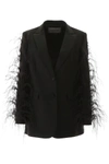 VALENTINO JACKET WITH OSTRICH FEATHERS
