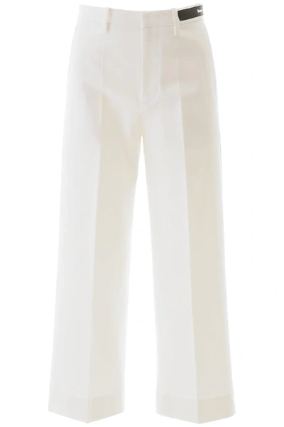 Moncler Logo Trousers In White