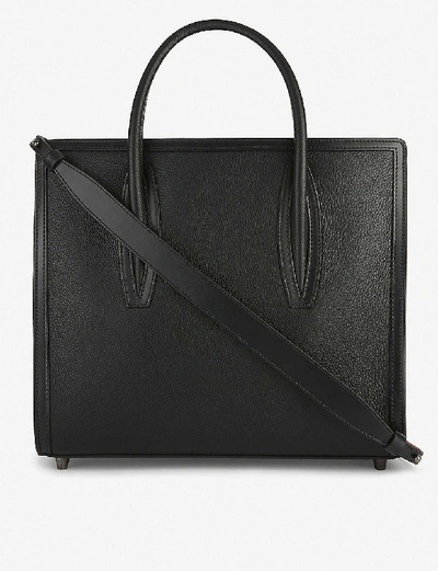 Christian Louboutin Paloma Medium Calf Empire Tote Bag In Black/black/black