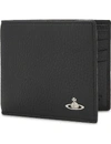 Vivienne Westwood Mens Black Milano Grained Leather Billfold Wallet