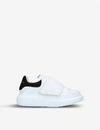 Alexander Mcqueen Touch-strap Extended Sole Sneakers In White/blk