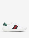 GUCCI NEW ACE LEATHER TRAINERS 4-8 YEARS,71492148