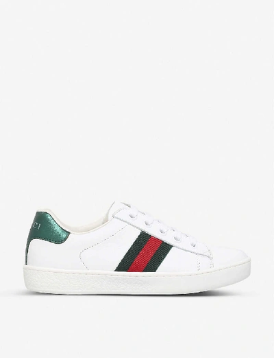 Gucci Kids White Ace Trainers