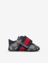 GUCCI GUCCI BABYS NAVY BLUE BABY ICON LOGO PRINT CASUAL TRAINERS, SIZE: EUR 19 / 3 UK KIDS,5121-10004-0057584609