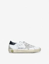 GOLDEN GOOSE GOLDEN GOOSE BOYS WHITE KIDS SUPERSTAR DISTRESSED LEATHER TRAINERS 6-9 YEARS,97116219