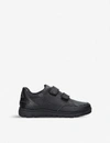 Geox Xunday Leather Trainers 4-8 Years In Black