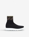 Fendi Jor Boy High-top Sock Sneakers In Black