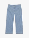 GUCCI Striped wide-leg denim trousers 6-12 years,R00069728