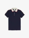 GUCCI Striped cotton-piqué polo shirt 4-12 years,34238578