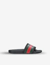 GUCCI GUCCI BOYS GREEN OTH KIDS PURSUIT RUBBER SLIDERS 4-8 YEARS,87884661