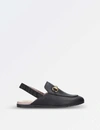 GUCCI GUCCI GIRLS BLACK KIDS PRINCETOWN LEATHER SLINGBACK LOAFERS 4-8 YEARS,82272432