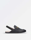 Gucci Toddler Princetown Leather Slipper In Black