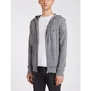 Allsaints Mode Merino Wool Hoody In Grey Marl