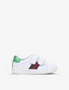 GUCCI GUCCI BOYS WHITE KIDS NEW ACE VL LEATHER TRAINERS 4-8 YEARS,76762604