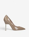 KURT GEIGER WOMENS NUDE BRITTON PATENT-LEATHER COURTS 7,923-10004-3623124319