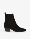 Sandro Leather Ankle Boots With Elastic In Black