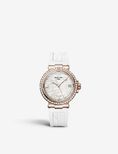 Breguet Womens Mother Of Pearl 9518br/52/584/d000 Marine Dame 18ct Rose-gold, Diamond And Mother-of-