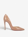 Christian Louboutin Sporty Pointed Toe Patent Pumps In Nude