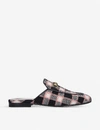 Gucci Princetown Fancy Tweed Horsebit Mules In Pink Comb
