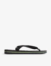 Havaianas Brazil Logo Rubber Flip-flops In Black/black