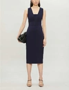 TED BAKER SLEEVELESS STRETCH-WOVEN MIDI DRESS,R00114024