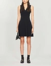 CLAUDIE PIERLOT WOMENS BLACK LACE-EMBROIDERED CREPE MINI DRESS 12,R00058741