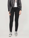 Topshop Tapered Leg Mom-fit High-rise Jeans In Black