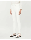 TOPSHOP WOMENS OFF WHITE CROPPED SKINNY HIGH-RISE COTTON-BLEND JEANS 32/30,R00112025