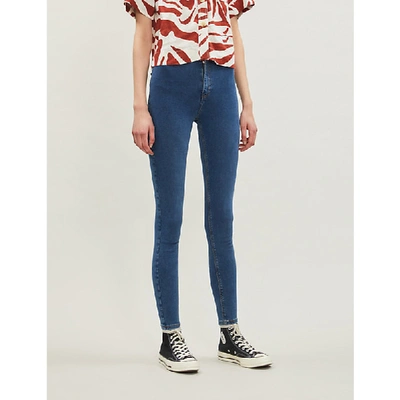 Topshop Joni Skinny High-rise Jeans In Mid Stone