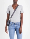 Rag & Bone Womens Heather Grey V-neck Cotton-jersey T-shirt L