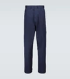BALENCIAGA WIDE-LEG COTTON TWILL CHINO trousers,P00458936