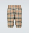 Burberry Men Printed Polyester Swimming Shorts In Beige