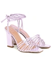 AEYDE DAISY METALLIC LEATHER SANDALS,P00438005