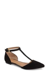 CALVIN KLEIN 'GHITA' T-STRAP FLAT,E6988