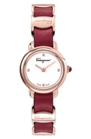 FERRAGAMO VARINA LEATHER STRAP WATCH, 22MM,SFHT00120