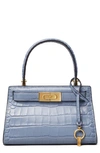 TORY BURCH LEE RADZIWILL CROC EMBOSSED LEATHER TOTE,58434