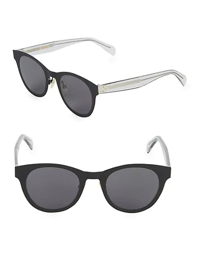 Celine 49mm Round Sunglasses In Black