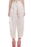 LANVIN PANTS IN BEIGE SILK,11348983