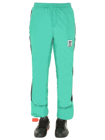 Off-white &trade; Mint Green Track Pants In Verde