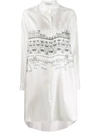 LANVIN WHITE CITYSCAPE SHIRT DRESS,RW-DR301I-4434-P20