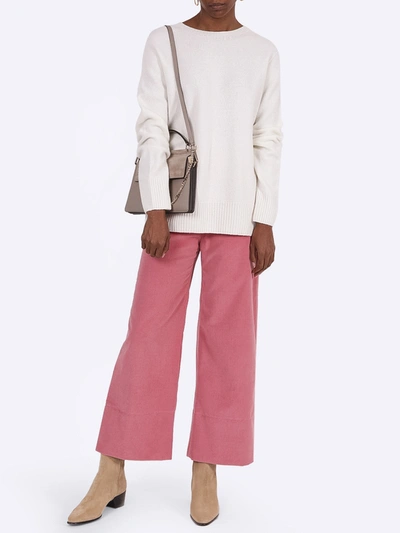 Chloé High Waist Side Button Trousers In Pink