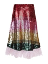 La Doublej Feather-trim Sequin Skirt