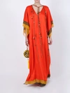 OSCAR DE LA RENTA ORANGE SILK MAXI DRESS,20SN912CES