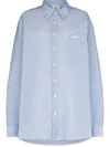 VETEMENTS BLUE AND WHITE STRIPED SHIRT,SS20SH299 1317